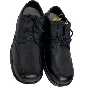 Apex Mens Black Leather Orthotic Comfort Oxford Size 8M New